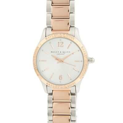 Ladies stainless steel two tone watch
